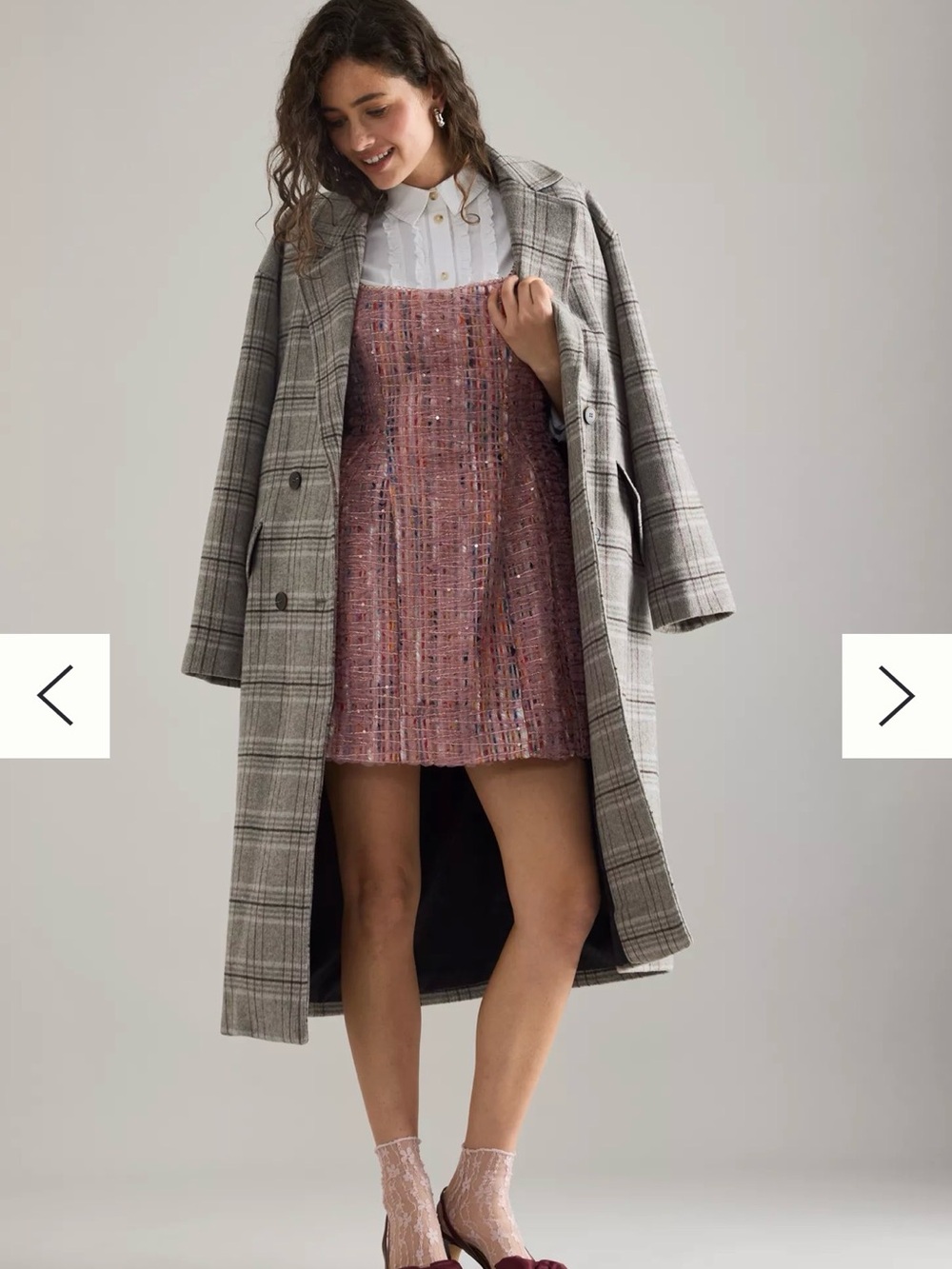 NWT Maeve Anthropologie Pink Sequin Tweed Fit and Flare Mini Dress Sz 14 - Picture 6 of 16